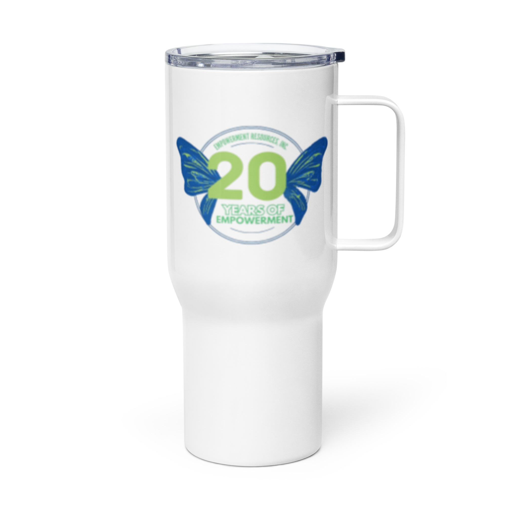 ERI 20th Anniversary Travel Mug with Handle